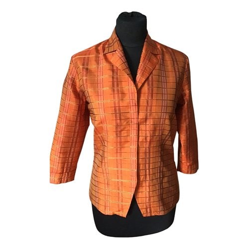Pre-owned Aigner Silk Short Vest In Orange