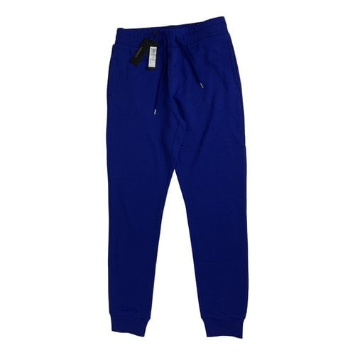 Pre-owned Versace Cashmere Trousers In Blue