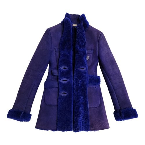 Pre-owned Vivienne Westwood Leather Coat In Blue