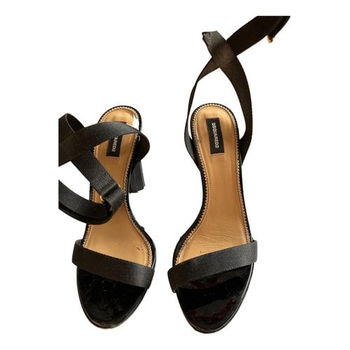 Pre-owned Dsquared2 Cloth Sandals In Black