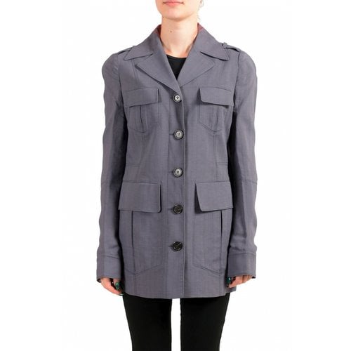 Pre-owned Maison Margiela Trench Coat In Grey