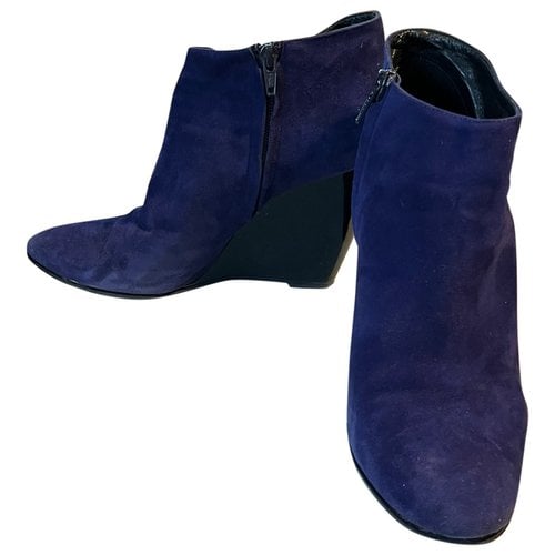 Pre-owned Pierre Hardy Ankle Boots In Blue