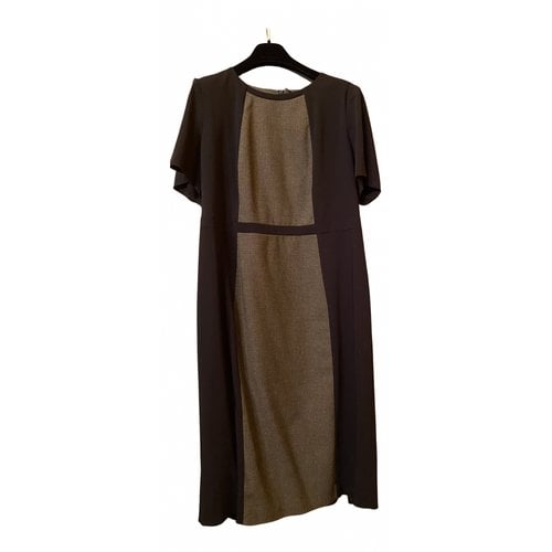 Pre-owned Marina Rinaldi Wool Dress In Brown