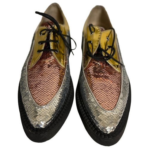 Pre-owned N°21 Leather Lace Ups In Metallic
