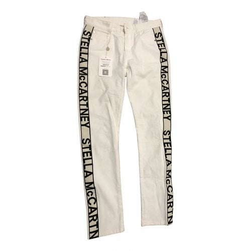Pre-owned Stella Mccartney Straight Jeans In White