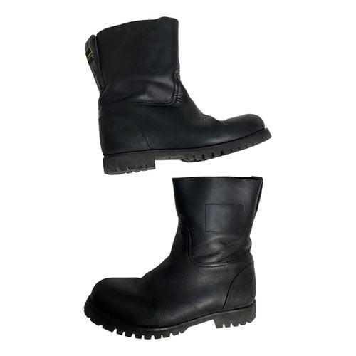 Pre-owned Blauer Leather Ankle Boots In Black