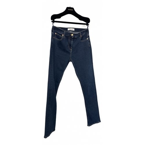 Pre-owned Valentino Slim Pants In Blue