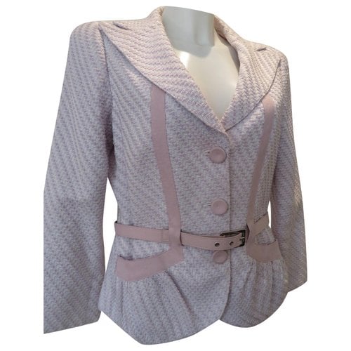 Pre-owned Emporio Armani Tweed Blazer In Pink