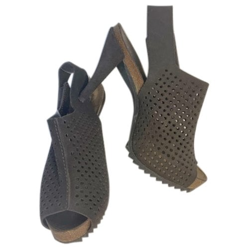 Pre-owned Pedro Garcia Leather Sandals In Brown