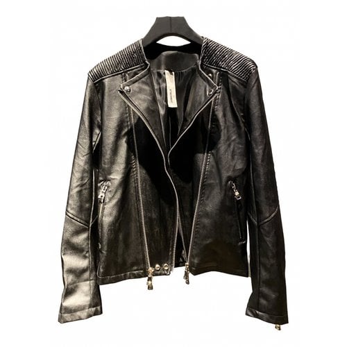 Pre-owned Attachment Vegan Leather Jacket In Black