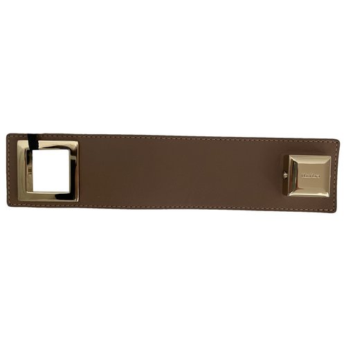Pre-owned Max Mara Leather Bracelet In Camel