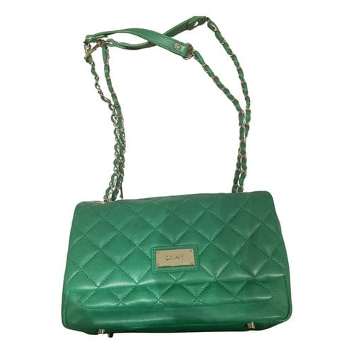 Pre-owned Dkny Leather Bag In Green