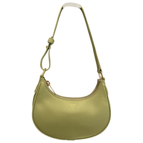 Pre-owned Celine Ava Leather Handbag In Green