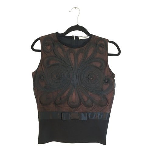 Pre-owned Carven Lace Top In Black