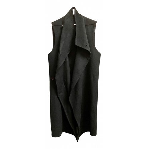 Pre-owned Rick Owens Cashmere Coat In Black