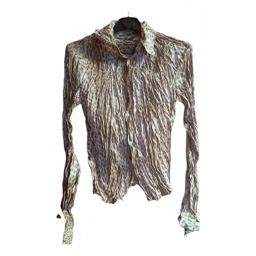 Pre-owned Just Cavalli Blouse In Beige