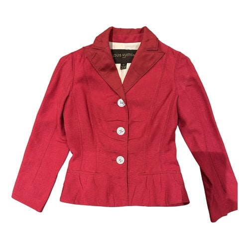 Pre-owned Louis Vuitton Silk Jacket In Red