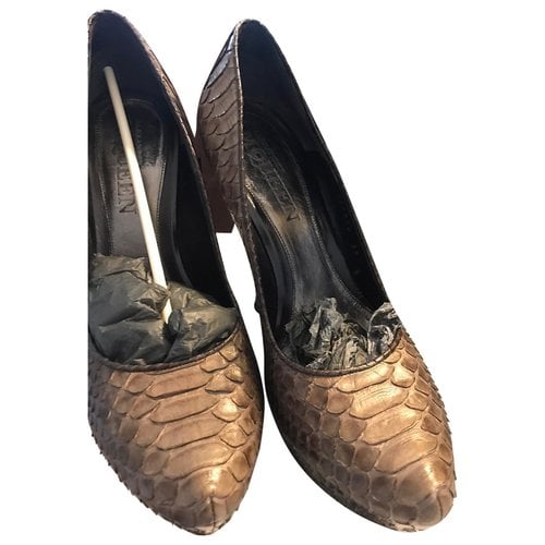 Pre-owned Alexander Mcqueen Leather Heels In Brown