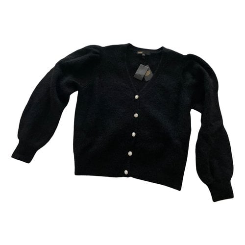 Pre-owned Maje Wool Cardigan In Black