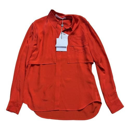 Pre-owned Victoria Beckham Silk Shirt In Red
