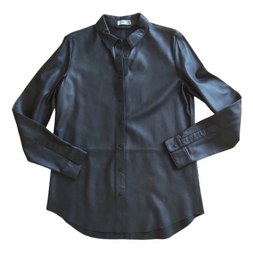 Pre-owned Closed Leather Shirt In Black