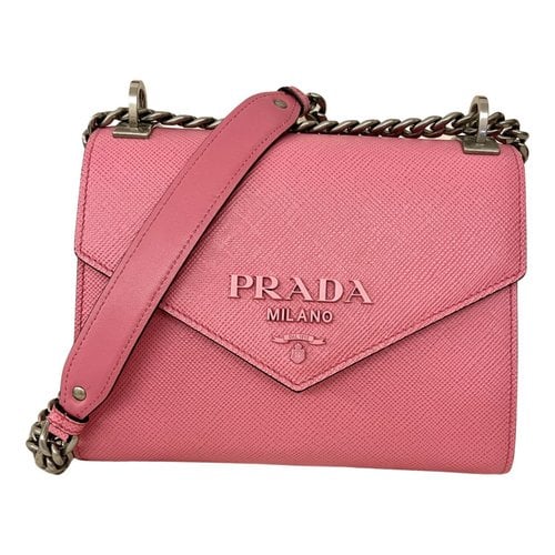 Pre-owned Prada Monochrome Leather Handbag In Pink