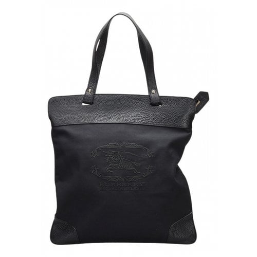 Pre-owned Burberry Cloth Tote In Black