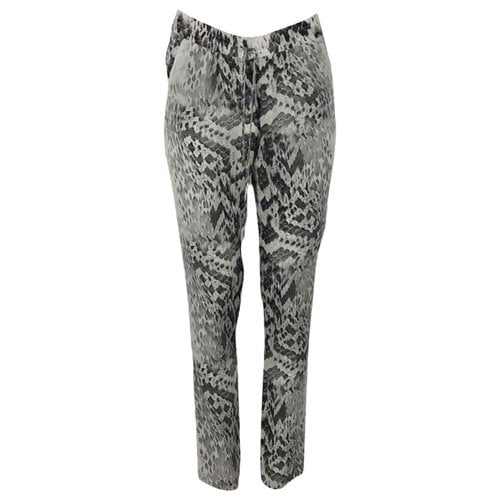 Pre-owned Melissa Odabash Silk Trousers In Grey