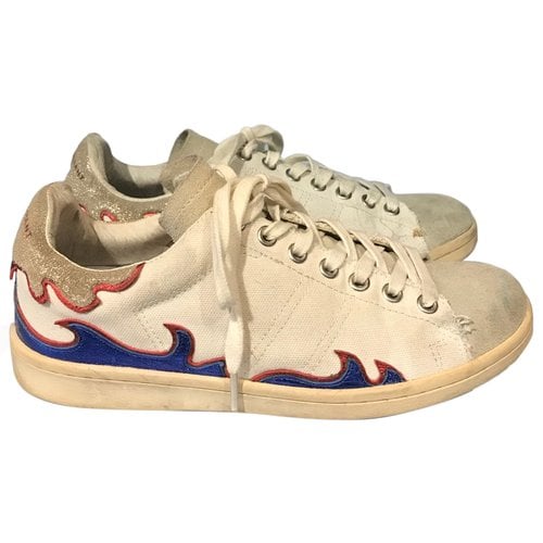 Pre-owned Isabel Marant Cloth Trainers In White