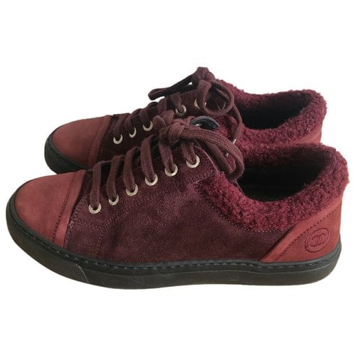 Pre-owned Chanel Trainers In Burgundy