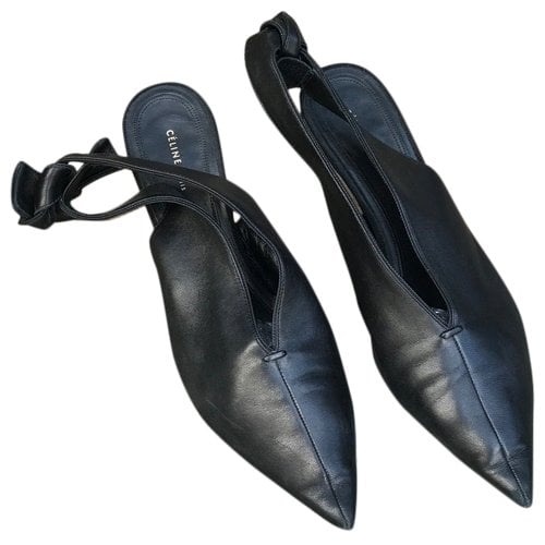 Pre-owned Celine Leather Sandals In Black
