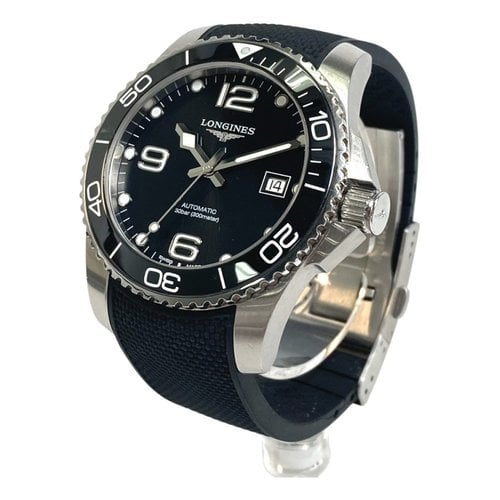 Pre-owned Longines Hydroconquest Watch In Black