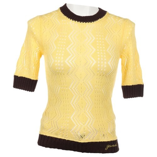 Pre-owned Ganni Shirt In Yellow