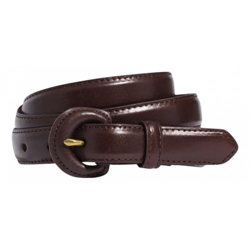 Pre-owned Madewell Leather Belt In Brown