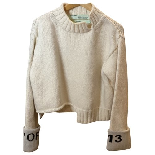 Pre-owned Off-white Wool Jumper In White