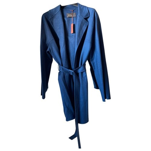 Pre-owned Loro Piana Cashmere Coat In Blue
