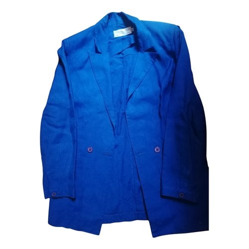 Pre-owned Dior Linen Jacket In Blue