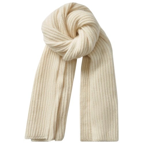 Pre-owned Arch4 Cashmere Scarf In White