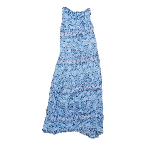 Pre-owned Melissa Odabash Silk Maxi Dress In Blue