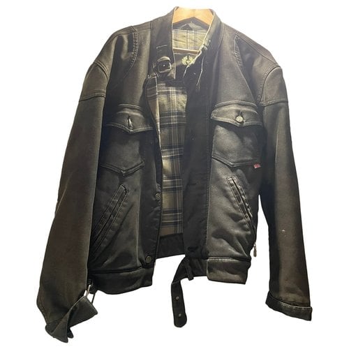 Pre-owned Belstaff Leather Jacket In Grey