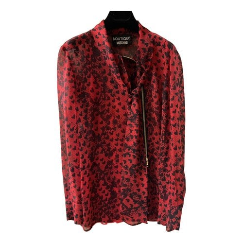 Pre-owned Moschino Silk Blouse In Red
