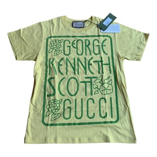 Pre-owned Gucci T-shirt In Yellow
