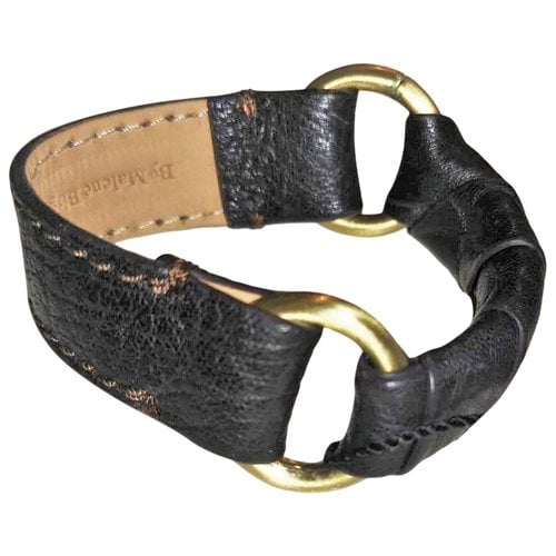 Pre-owned By Malene Birger Leather Bracelet In Brown