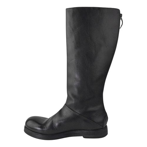 Pre-owned Marsèll Leather Wellington Boots In Black