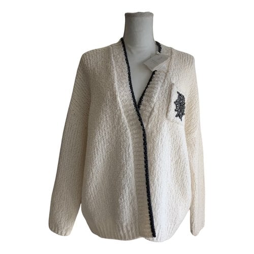 Pre-owned Brunello Cucinelli Wool Cardigan In White