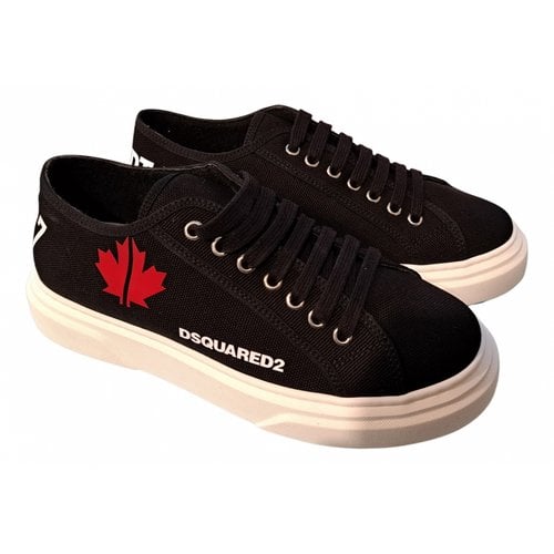 Pre-owned Dsquared2 Cloth Trainers In Black