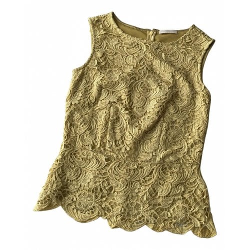 Pre-owned Ermanno Scervino Lace Top In Yellow