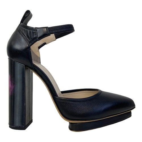 Pre-owned Christopher Kane Leather Heels In Black