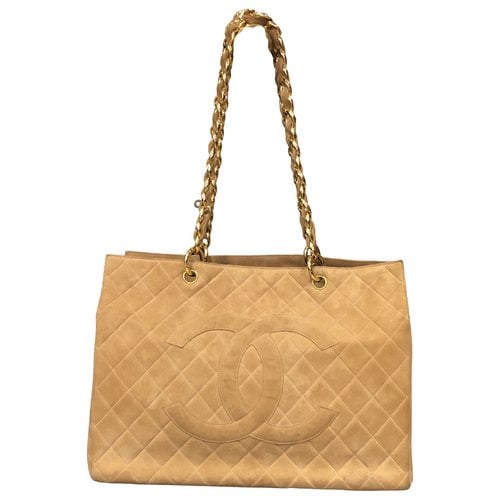 Pre-owned Chanel Grand Shopping Tote In Beige