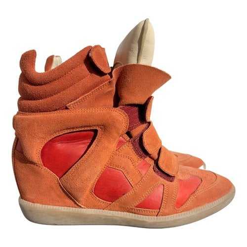 Pre-owned Isabel Marant Beckett Trainers In Orange